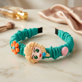 Frozen Character Headband, Playful Green Hair Accessory for Girls