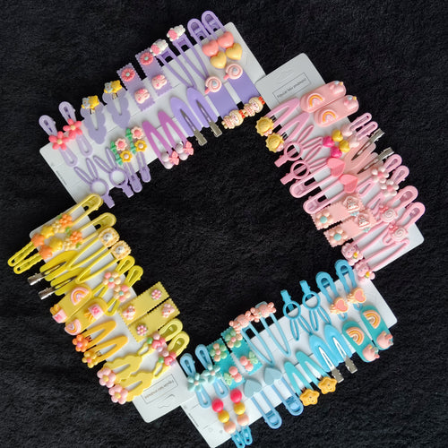 20PCS Cartoon Hair Clips, Colorful Hairpins for Girls, Snap Clips