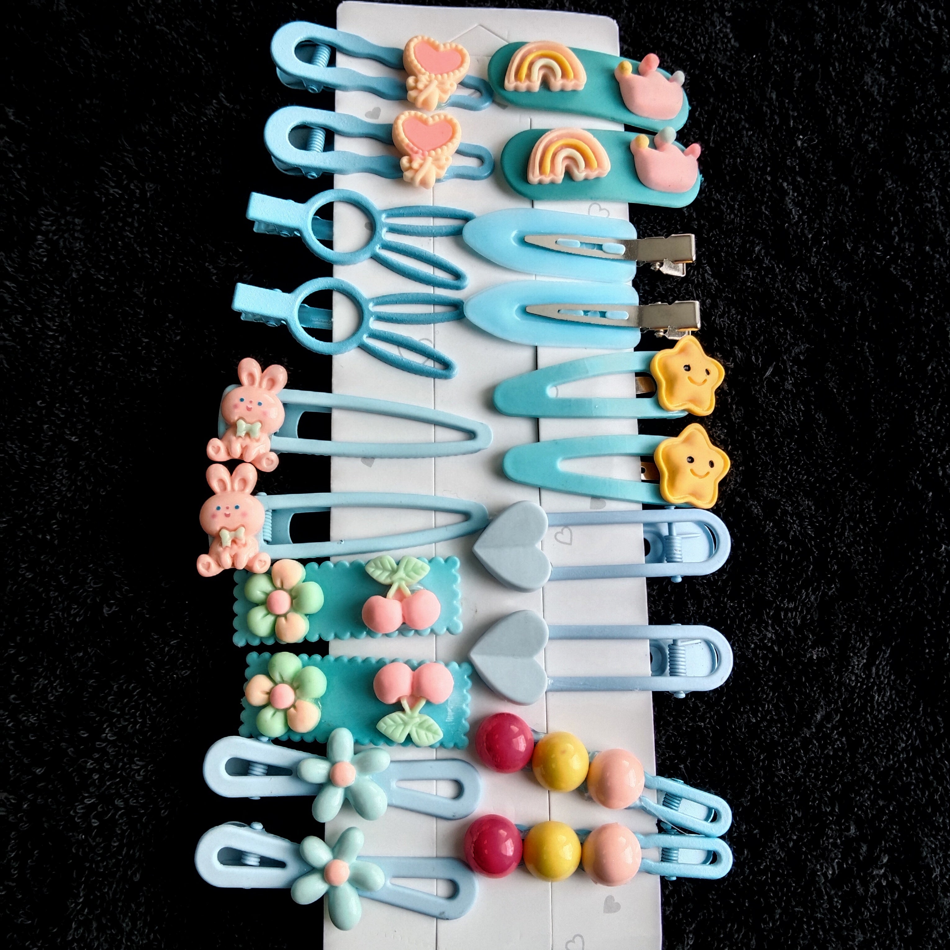 20PCS Cartoon Hair Clips, Colorful Hairpins for Girls, Snap Clips