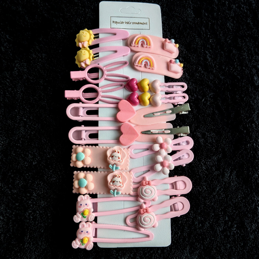 20PCS Cartoon Hair Clips, Colorful Hairpins for Girls, Snap Clips