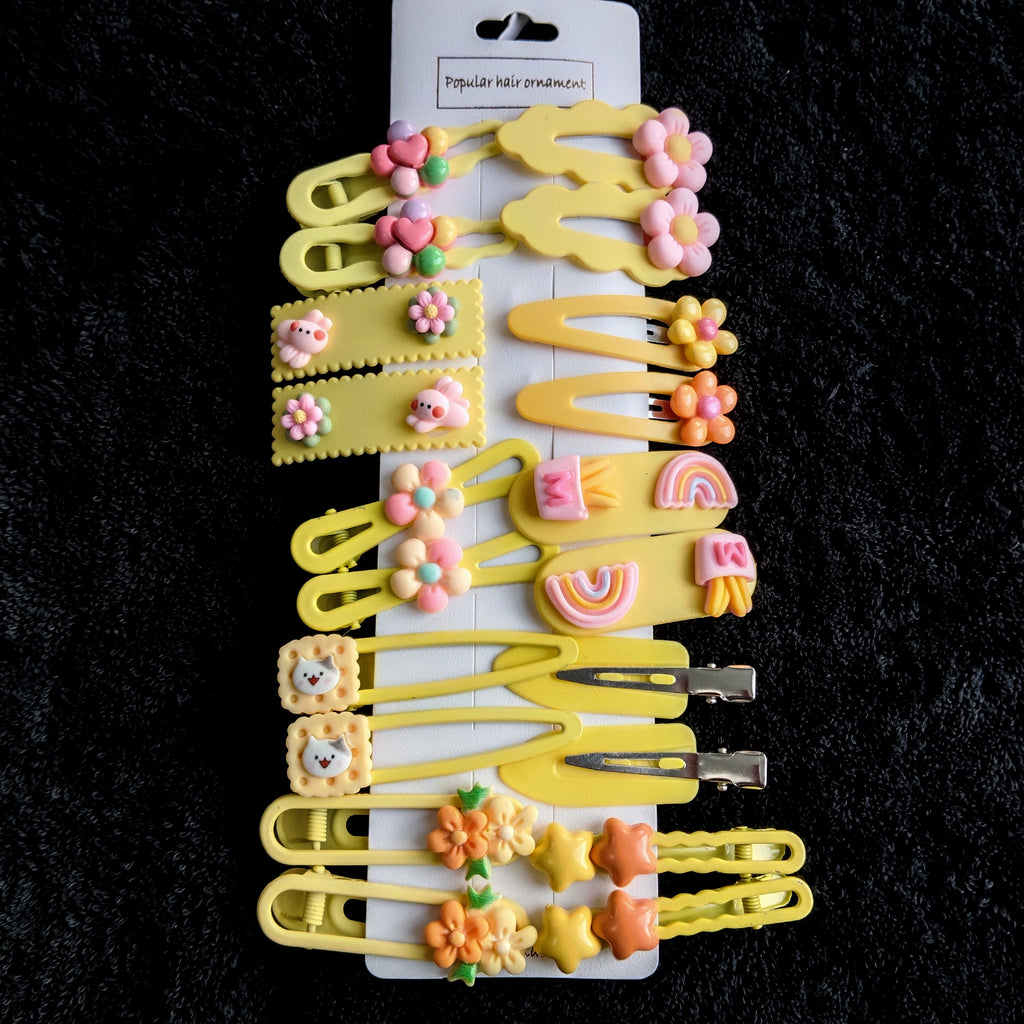 20PCS Cartoon Hair Clips, Colorful Hairpins for Girls, Snap Clips