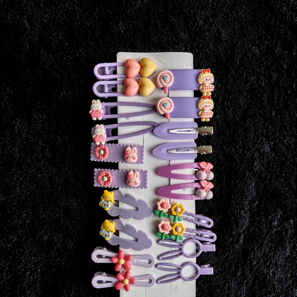 20PCS Cartoon Hair Clips, Colorful Hairpins for Girls, Snap Clips