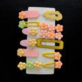 12 PCS Colorful Flower Hair Clips Set – Pastel Barrettes for Kids & Adults, Girls Accessories
