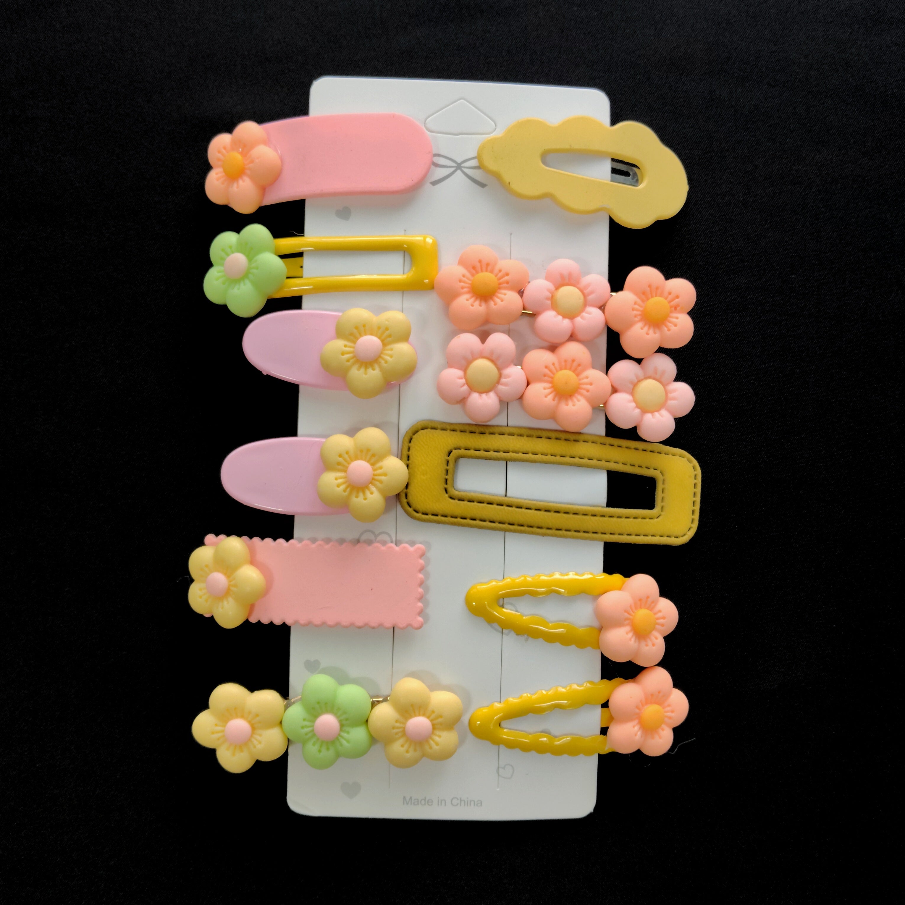 12 PCS Colorful Flower Hair Clips Set – Pastel Barrettes for Kids & Adults, Girls Accessories
