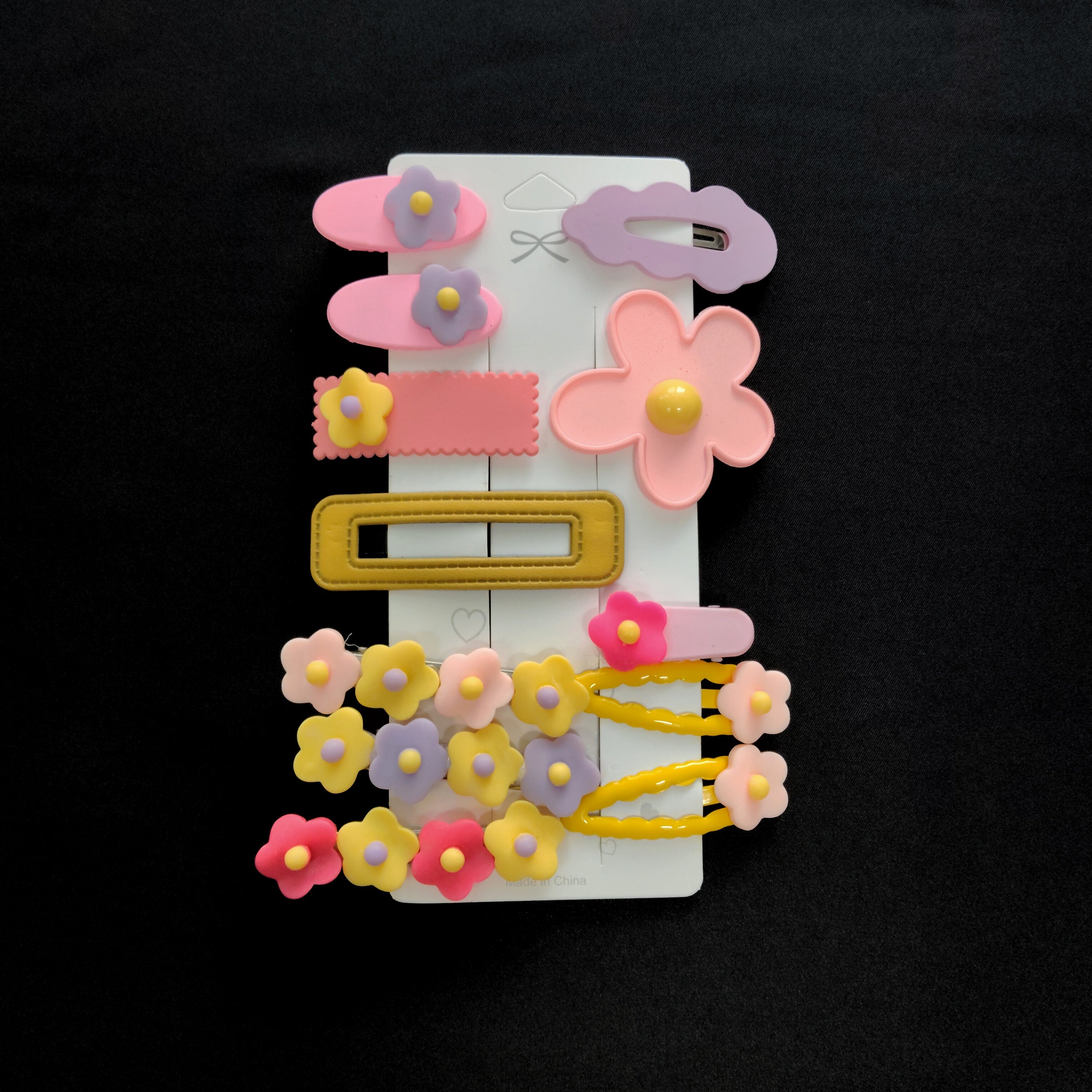 12 PCS Colorful Flower Hair Clips Set – Pastel Barrettes for Kids & Adults, Girls Accessories