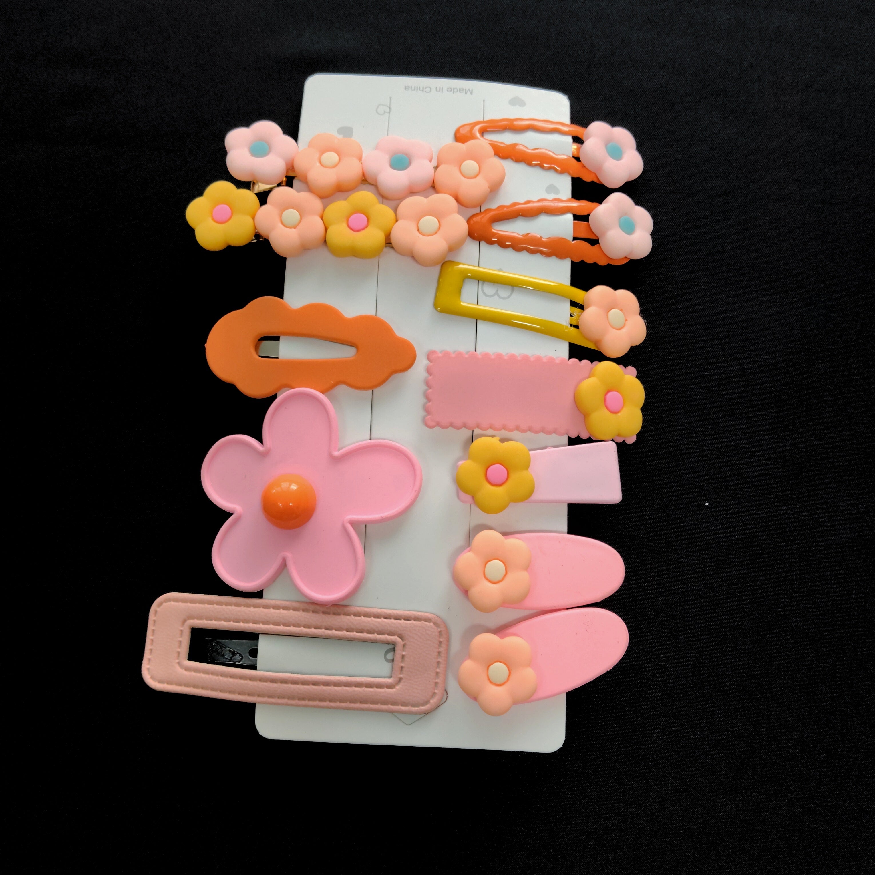 12 PCS Colorful Flower Hair Clips Set – Pastel Barrettes for Kids & Adults, Girls Accessories