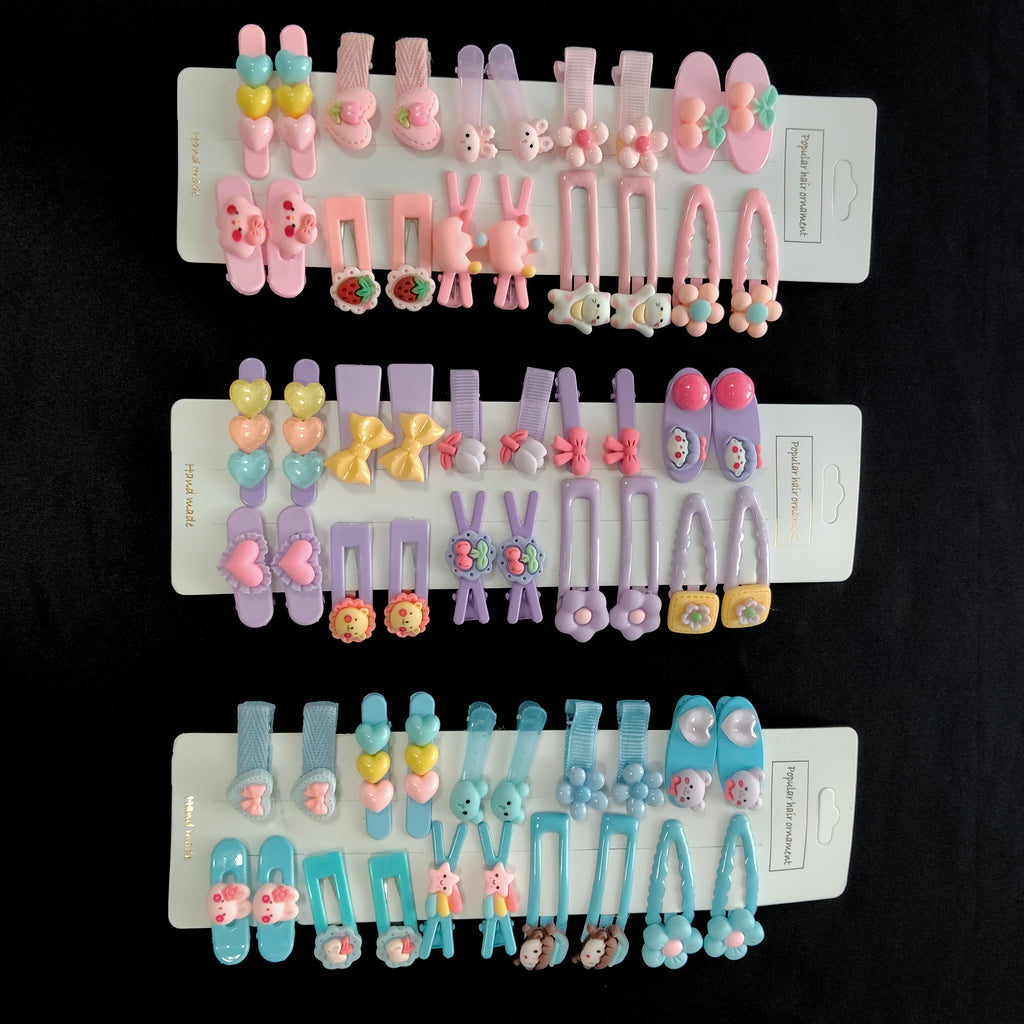 20PCS Kawaii Hair Clips, Colorful Hairpins for Girls, Snap Clips
