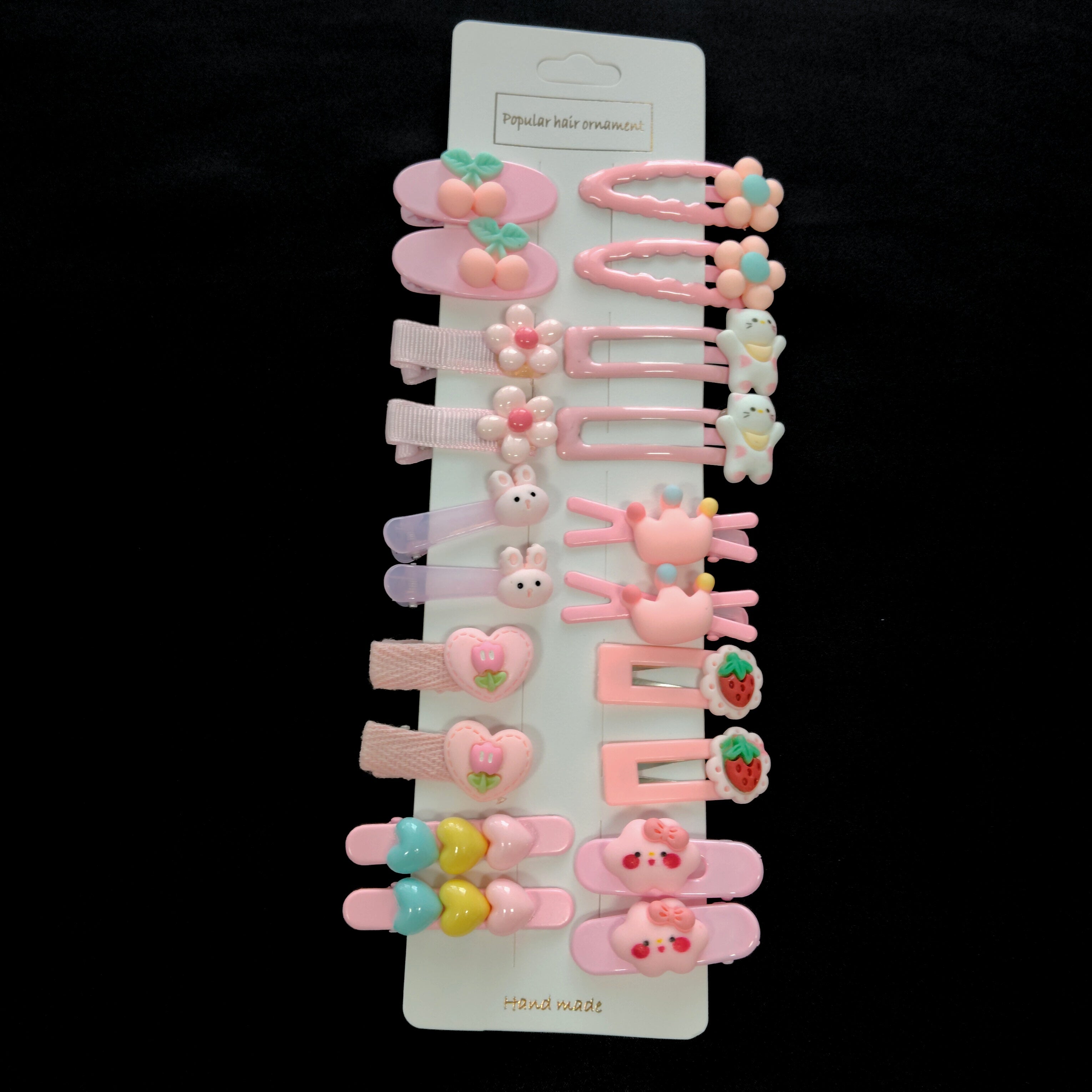 20PCS Kawaii Hair Clips, Colorful Hairpins for Girls, Snap Clips