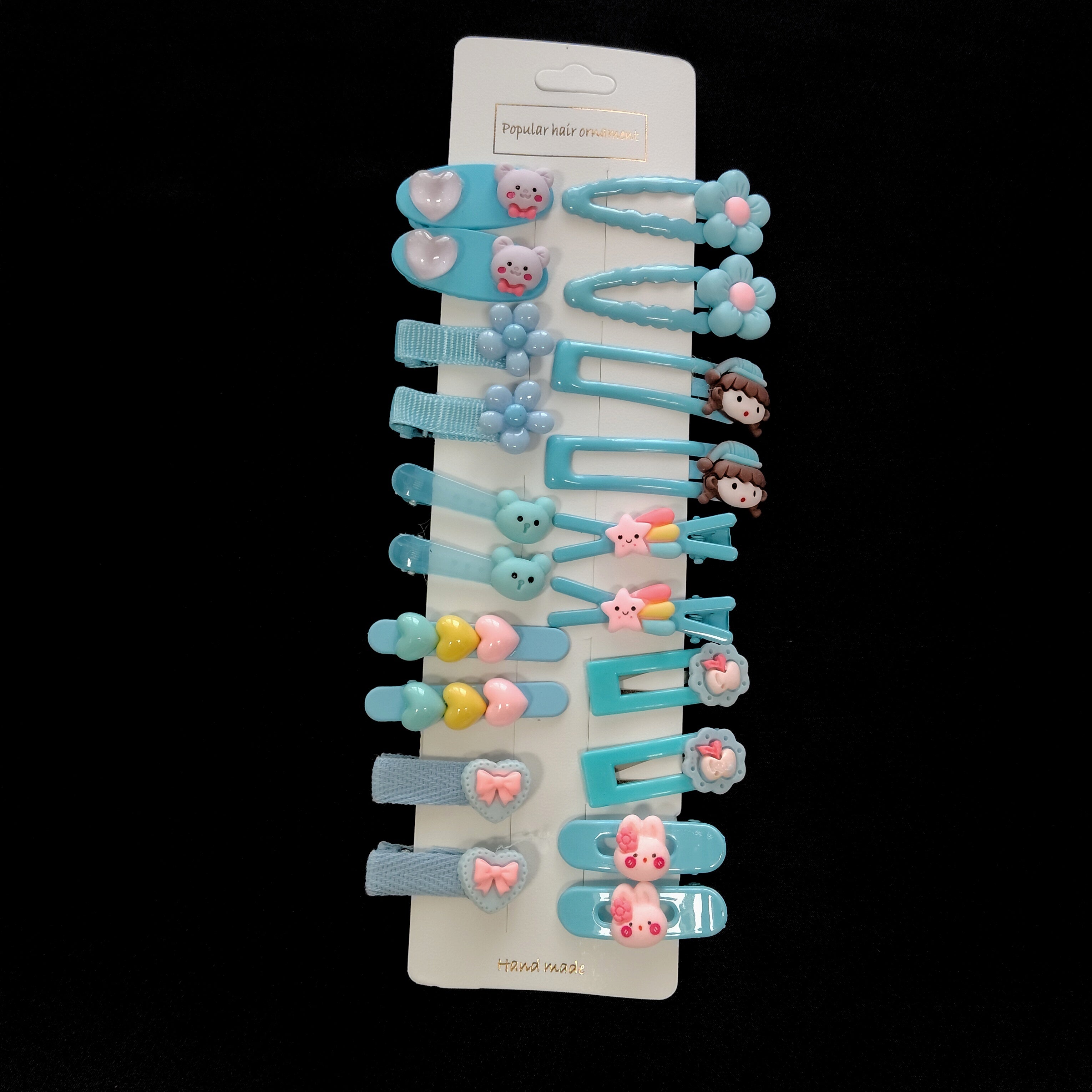 20PCS Kawaii Hair Clips, Colorful Hairpins for Girls, Snap Clips