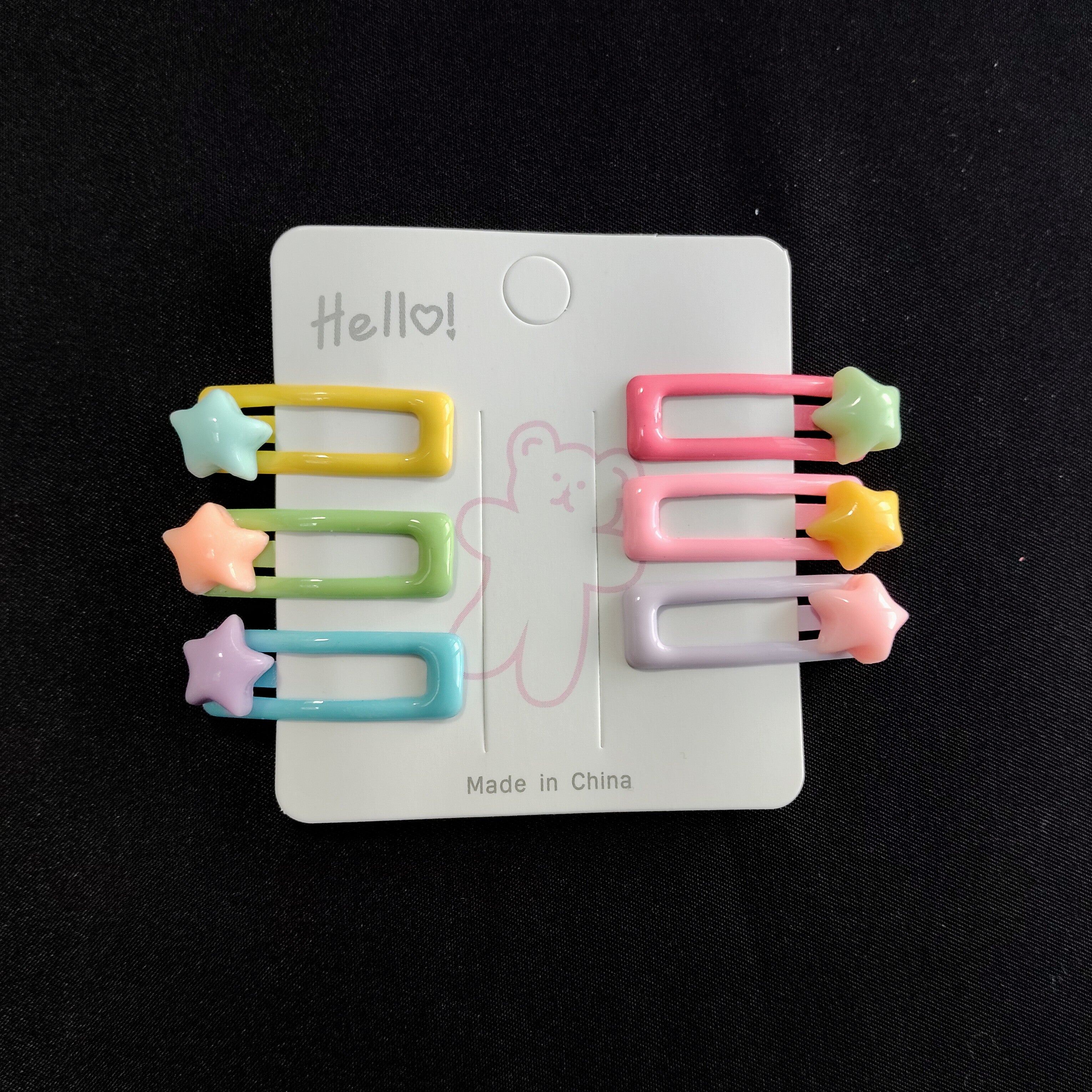 Cute Colorful Hair Clips Set for Girls – Pastel Star, Heart & Candy Snap Hair Pins, Kids Hair Accessories Pack