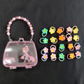 Kids Hair Accessories Set Transparent Handbag – Colorful Ties Kit Girls, Portable Mini Purse Organizer