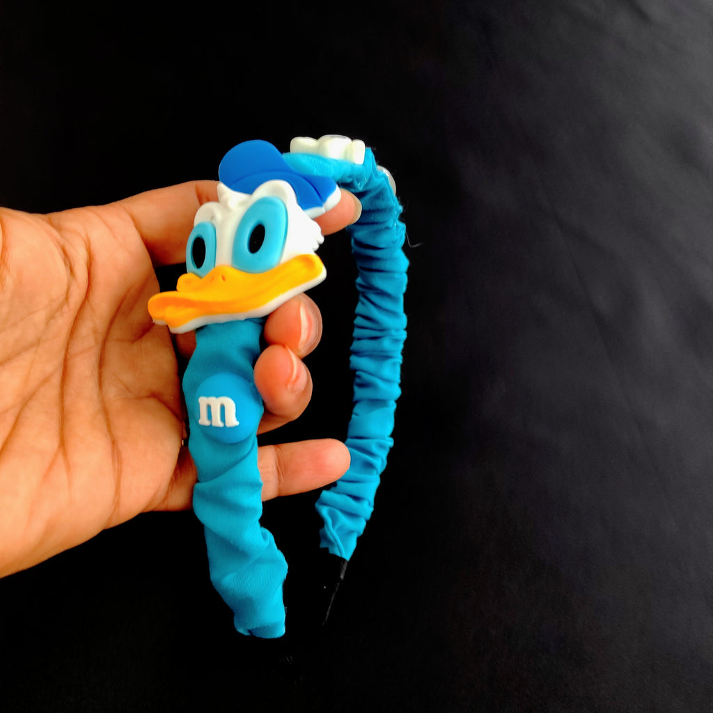 Donald Duck Character Headband, Playful Blue Hair Accessory for Girls