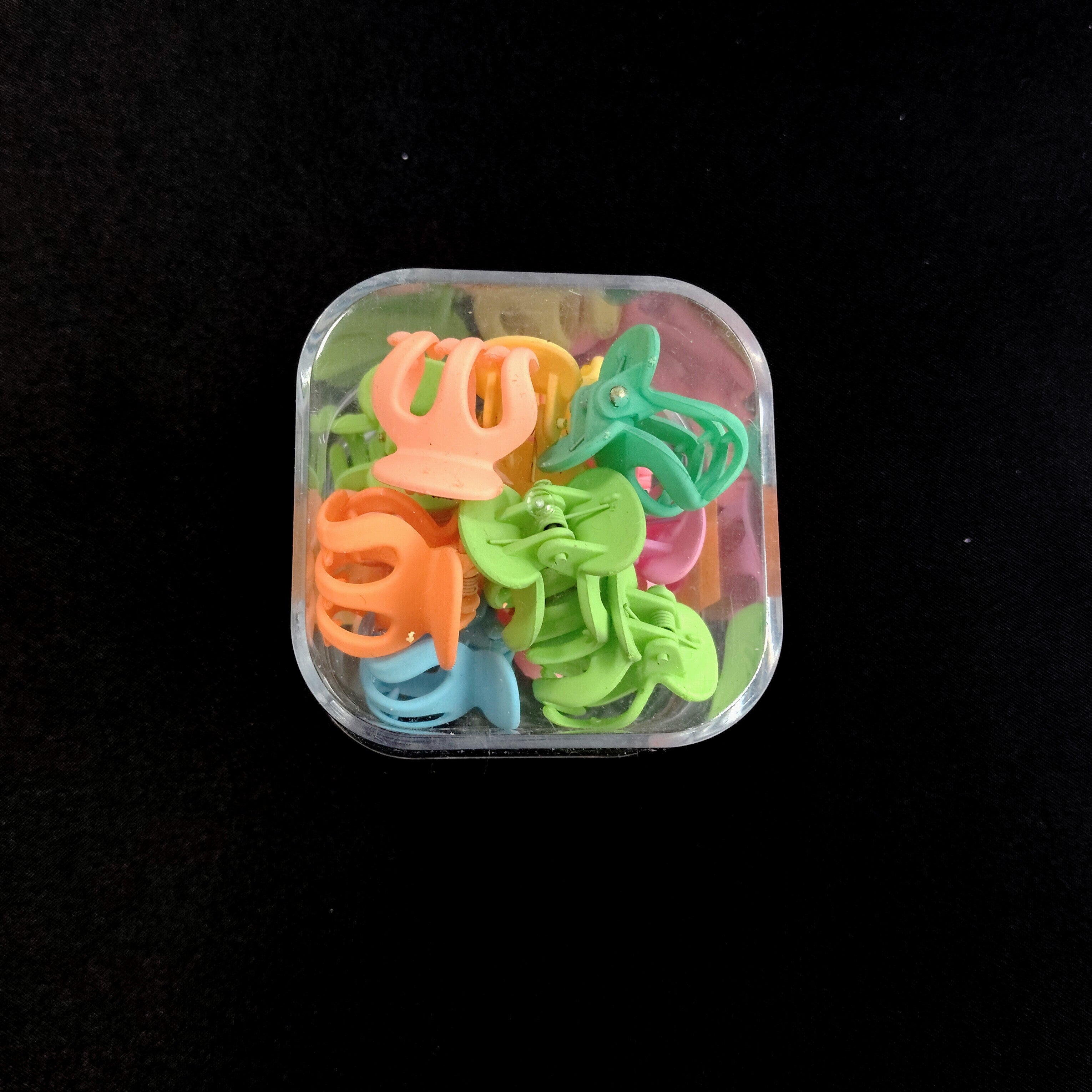 Set of 12 Mini Pastel Hair Claw Clips for Women & Girls | Cute Small Jaw Clips | Colorful Hair Accessories for Thin Hair
