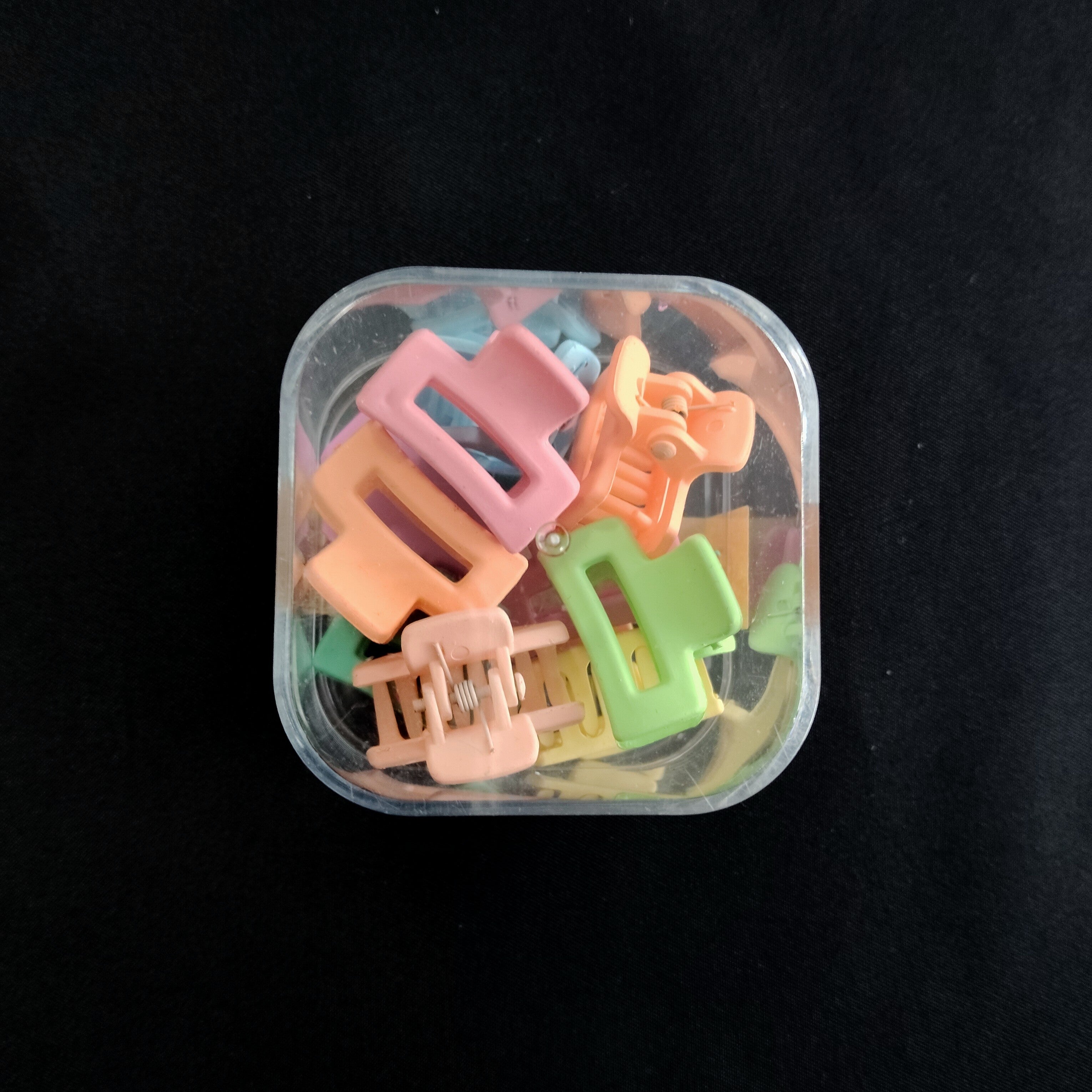 Mini Matte Hair Claw Clips – Pastel Assorted Colors, Non-Slip Jaw Accessories