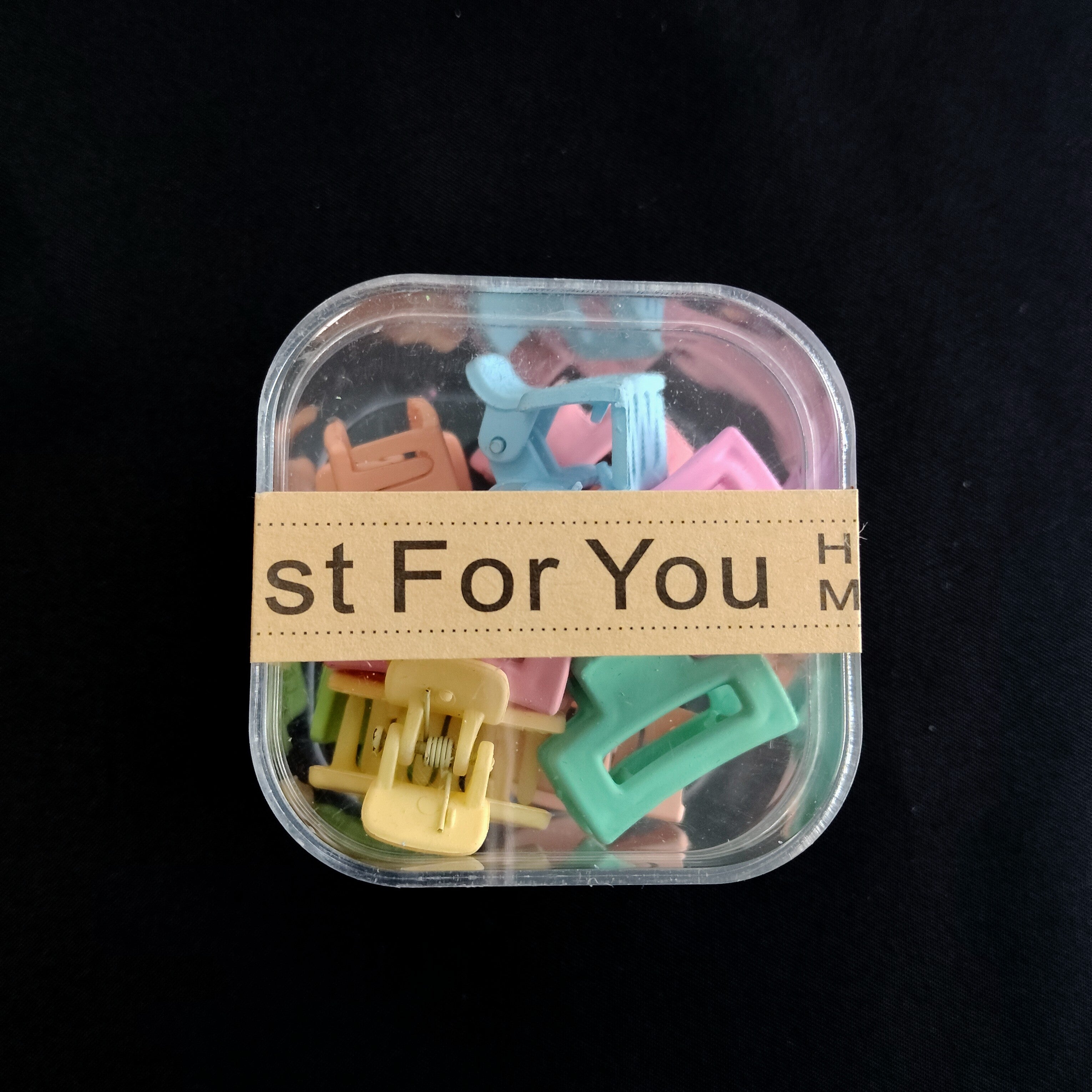 Mini Matte Hair Claw Clips – Pastel Assorted Colors, Non-Slip Jaw Accessories
