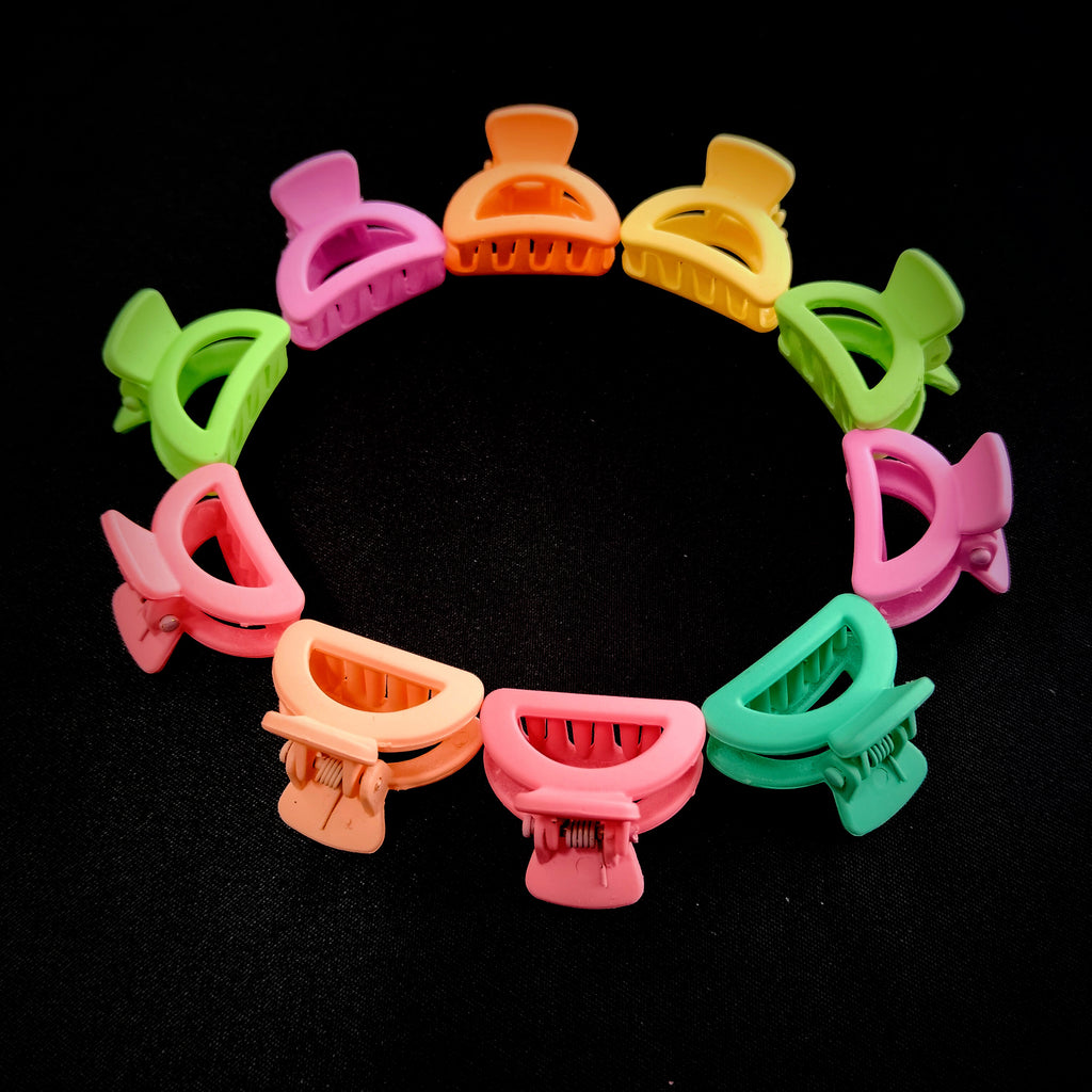 Mini Pastel Hair Claw Clips – Matte Finish Y2K Hair Accessories