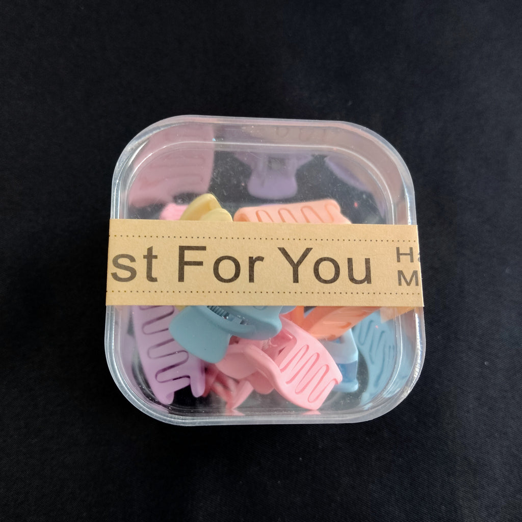 Mini Pastel Hair Claw Clips – Matte Finish Y2K Hair Accessories