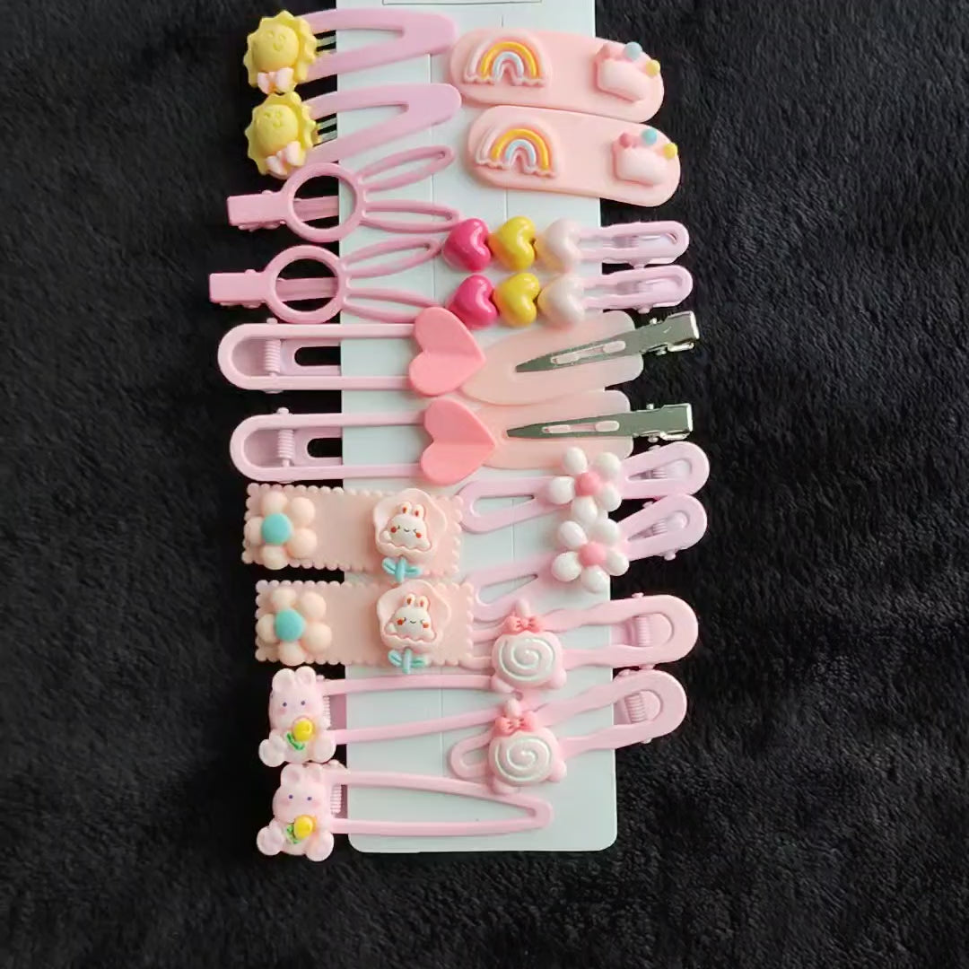 20PCS Cartoon Hair Clips, Colorful Hairpins for Girls, Snap Clips