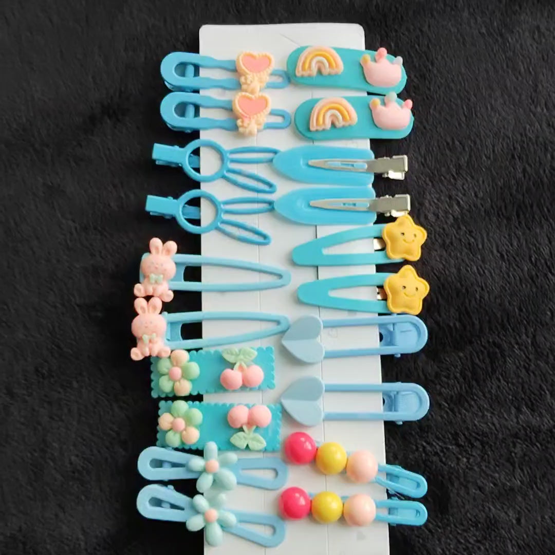 20PCS Cartoon Hair Clips, Colorful Hairpins for Girls, Snap Clips